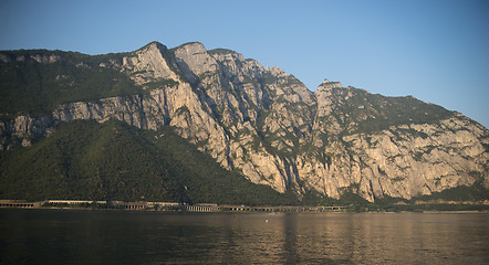 Image showing Lake como sunset