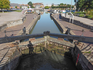 Image showing Lock gate in Stratford upon Avon