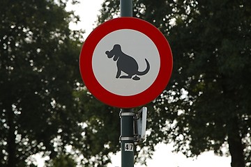 Image showing Dogs sign