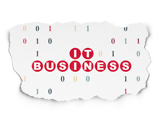 Image showing Business concept: IT Business on Torn Paper background