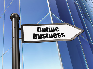 Image showing Business concept: sign Online Business on Building background