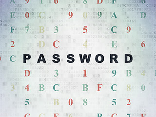 Image showing Security concept: Password on Digital Paper background