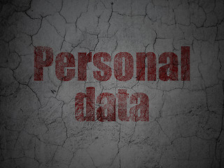 Image showing Data concept: Personal Data on grunge wall background