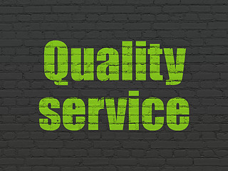 Image showing Business concept: Quality Service on wall background