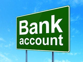 Image showing Money concept: Bank Account on road sign background