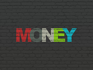 Image showing Business concept: Money on wall background