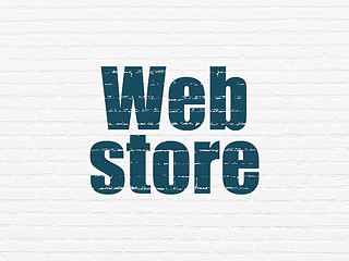 Image showing Web design concept: Web Store on wall background