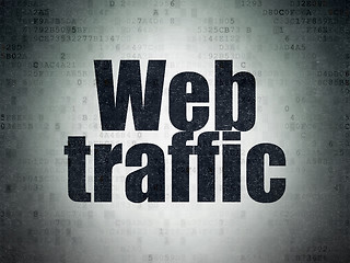 Image showing Web design concept: Web Traffic on Digital Paper background