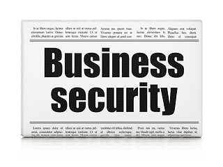 Image showing Privacy concept: newspaper headline Business Security