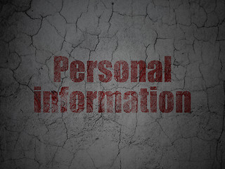 Image showing Protection concept: Personal Information on grunge wall background