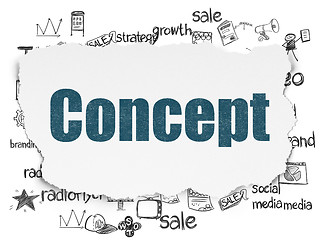 Image showing Marketing concept: Concept on Torn Paper background