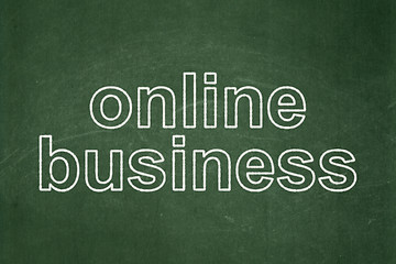 Image showing Finance concept: Online Business on chalkboard background