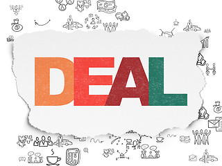 Image showing Business concept: Deal on Torn Paper background