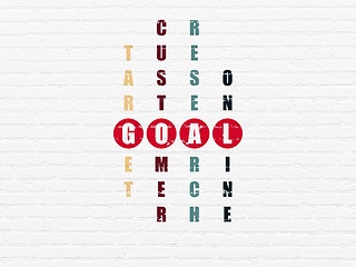 Image showing Marketing concept: Goal in Crossword Puzzle