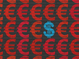 Image showing Banking concept: dollar icon on wall background