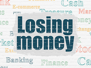 Image showing Money concept: Losing Money on wall background