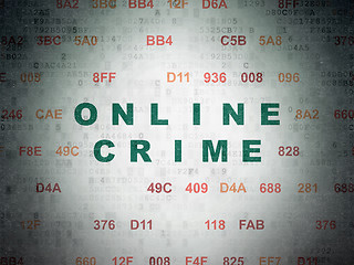 Image showing Protection concept: Online Crime on Digital Paper background