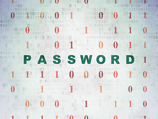 Image showing Security concept: Password on Digital Paper background