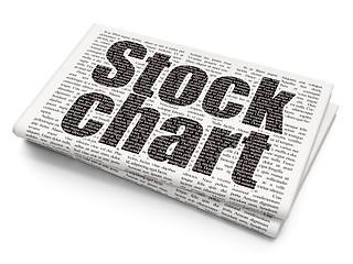 Image showing Finance concept: Stock Chart on Newspaper background