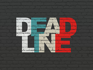 Image showing Business concept: Deadline on wall background