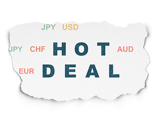 Image showing Finance concept: Hot Deal on Torn Paper background