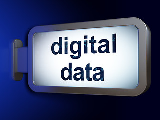 Image showing Information concept: Digital Data on billboard background