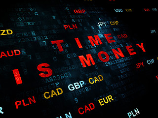 Image showing Business concept: Time Is money on Digital background