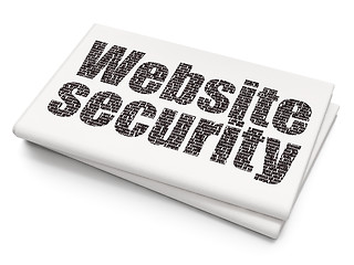 Image showing Web development concept: Website Security on Blank Newspaper background