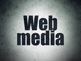 Image showing Web design concept: Web Media on Digital Paper background