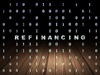 Image showing Finance concept: Refinancing in grunge dark room