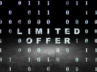 Image showing Finance concept: Limited Offer in grunge dark room