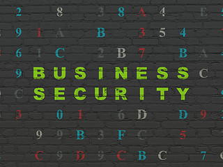 Image showing Safety concept: Business Security on wall background