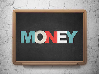 Image showing Currency concept: Money on School Board background