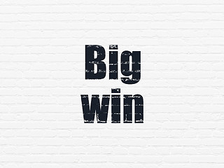 Image showing Business concept: Big Win on wall background