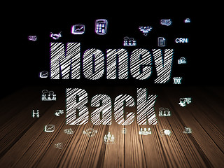 Image showing Finance concept: Money Back in grunge dark room