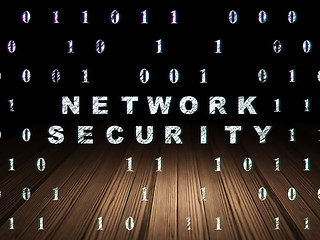 Image showing Safety concept: Network Security in grunge dark room