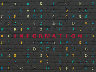 Image showing Information concept: Information on wall background
