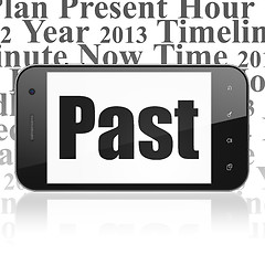 Image showing Time concept: Smartphone with Past on display