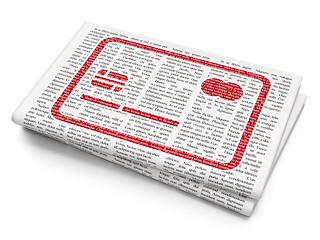 Image showing Banking concept: Credit Card on Newspaper background