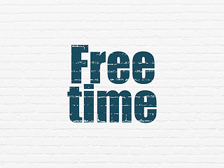 Image showing Time concept: Free Time on wall background