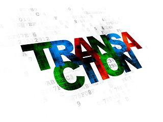 Image showing Currency concept: Transaction on Digital background