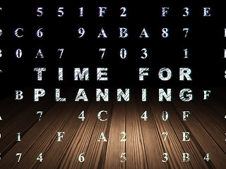Image showing Timeline concept: Time for Planning in grunge dark room