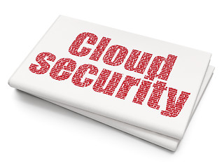 Image showing Security concept: Cloud Security on Blank Newspaper background
