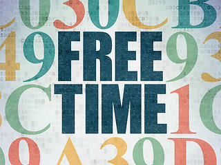 Image showing Time concept: Free Time on Digital Paper background