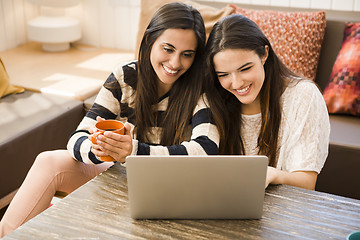 Image showing Best friends studying