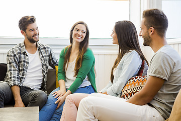 Image showing Friends meeting at the coffee shop