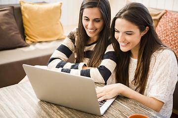 Image showing Best friends studying