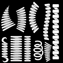 Image showing Set of Springs Silhouettes