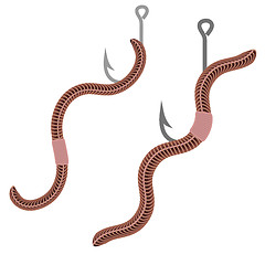 Image showing Animal Earth Red Worms for Fishing