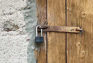 Image showing old closed doors